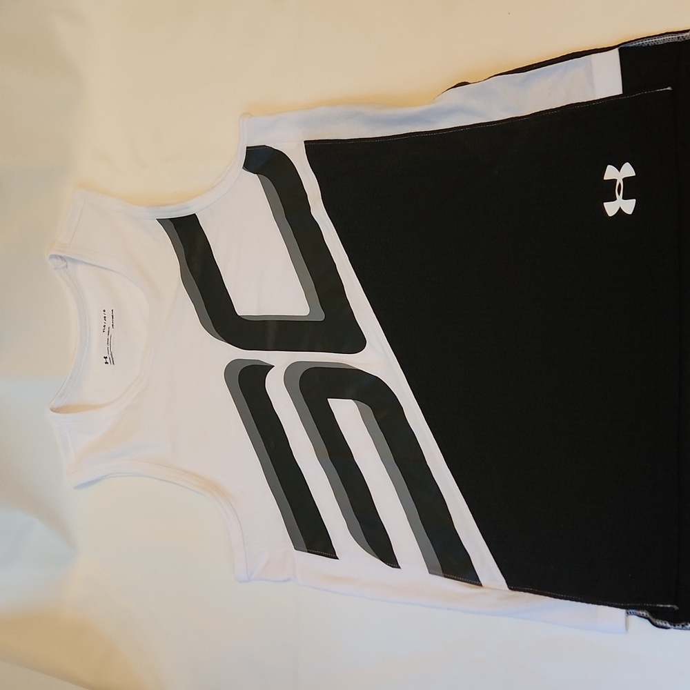 Under Armour Boys SC30 Print Tank Top White Sz YLG - NWOT